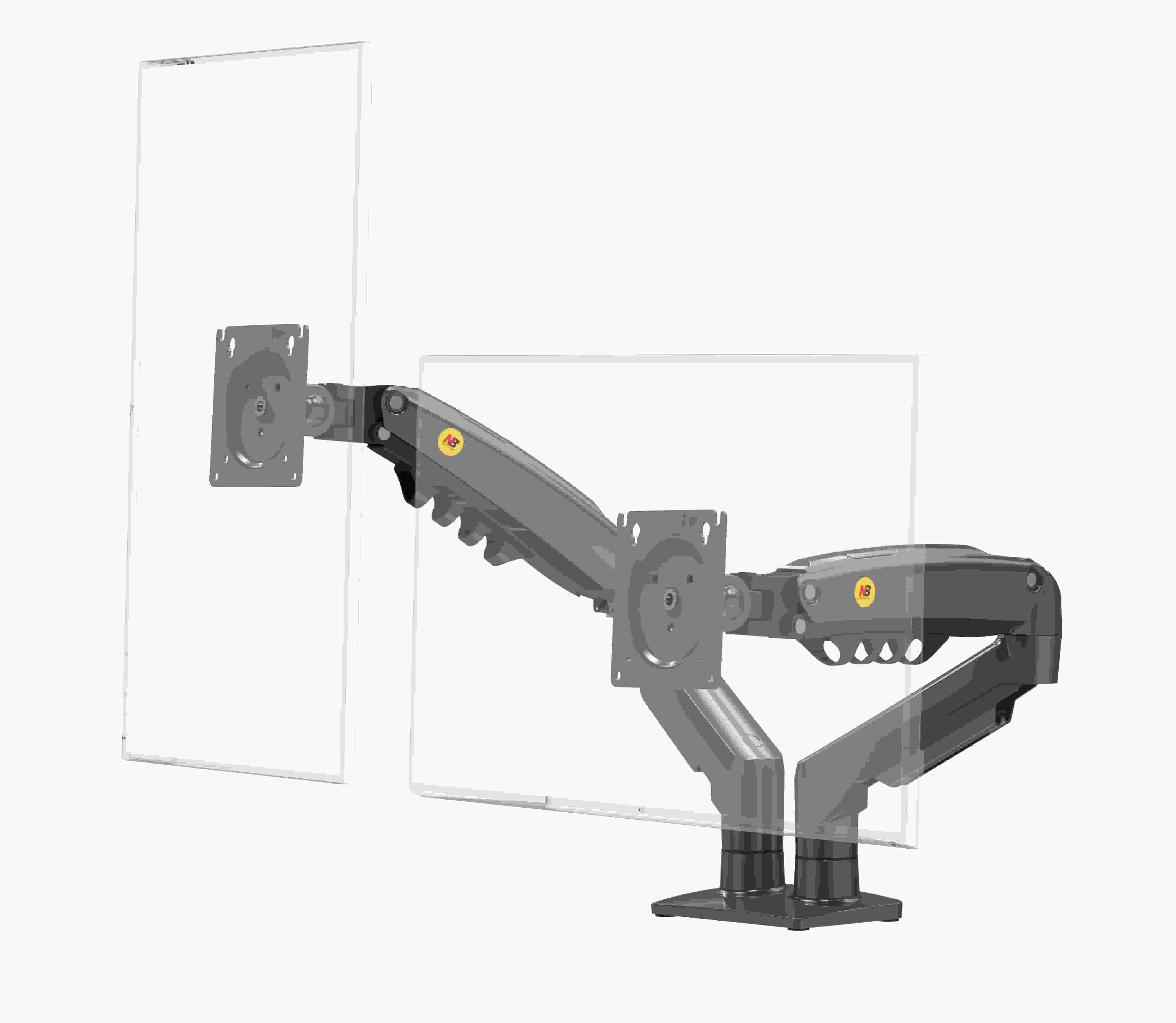 پایه مانیتور بازویی گازی NB مدل Ergonomic F160 – مناسب مانیتورهای 17 تا 27 اینچ